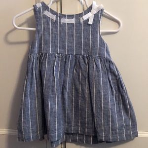 3-6 BabyGap blue/white stripe dress.